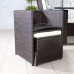 Cannes Rattan Cube Dining Set - 8 Seater Brown